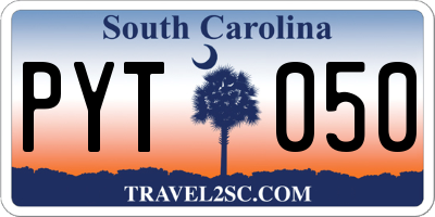 SC license plate PYT050