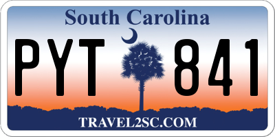 SC license plate PYT841