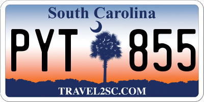 SC license plate PYT855