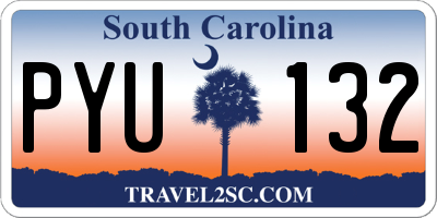 SC license plate PYU132