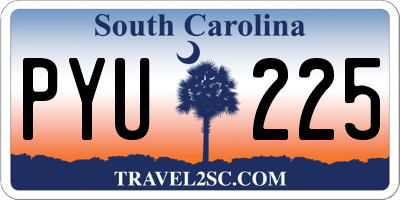 SC license plate PYU225