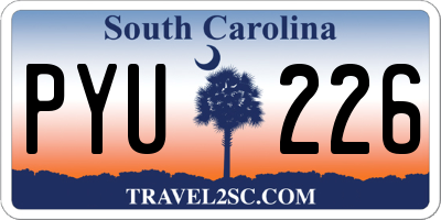SC license plate PYU226