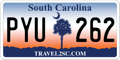 SC license plate PYU262