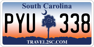 SC license plate PYU338