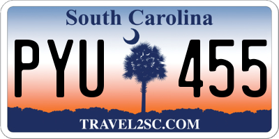 SC license plate PYU455