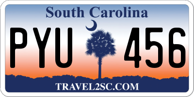 SC license plate PYU456