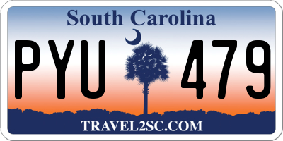SC license plate PYU479