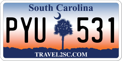 SC license plate PYU531