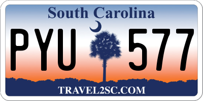 SC license plate PYU577