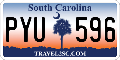 SC license plate PYU596