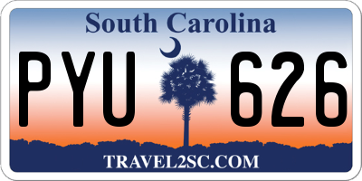 SC license plate PYU626