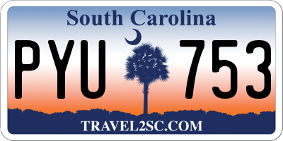 SC license plate PYU753