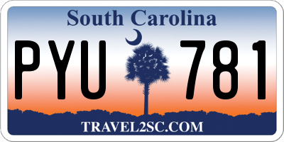 SC license plate PYU781