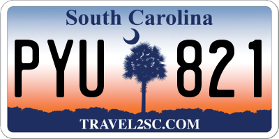 SC license plate PYU821