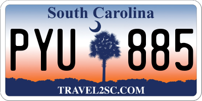 SC license plate PYU885