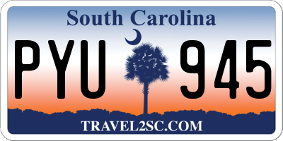 SC license plate PYU945