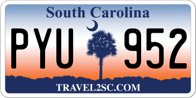 SC license plate PYU952