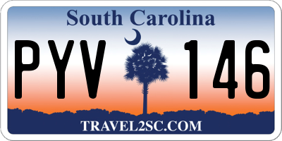 SC license plate PYV146