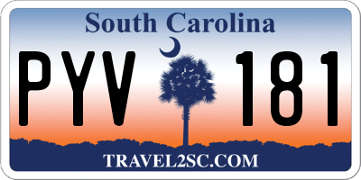 SC license plate PYV181