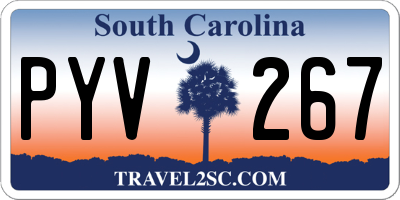 SC license plate PYV267