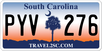SC license plate PYV276