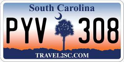 SC license plate PYV308