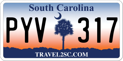 SC license plate PYV317