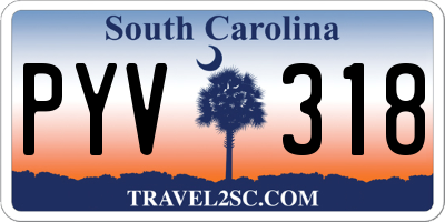 SC license plate PYV318