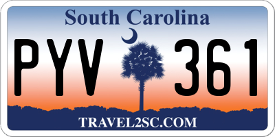 SC license plate PYV361