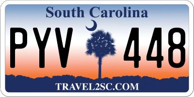 SC license plate PYV448