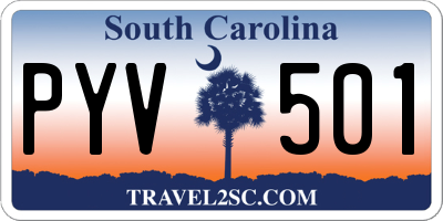 SC license plate PYV501