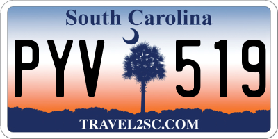 SC license plate PYV519