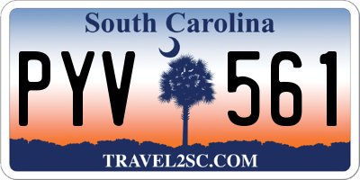 SC license plate PYV561