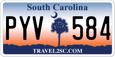 SC license plate PYV584