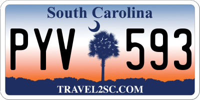 SC license plate PYV593