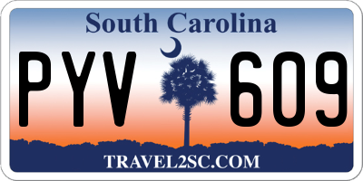 SC license plate PYV609