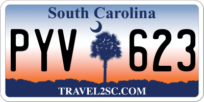 SC license plate PYV623