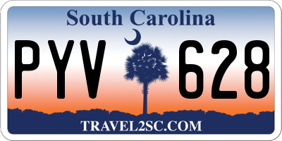 SC license plate PYV628