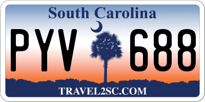 SC license plate PYV688