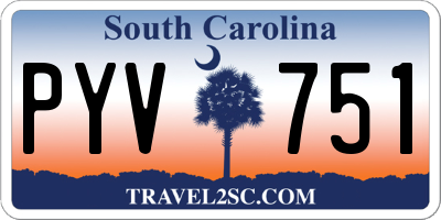 SC license plate PYV751