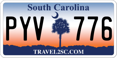SC license plate PYV776