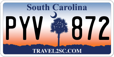 SC license plate PYV872