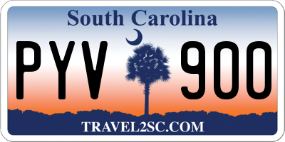 SC license plate PYV900