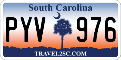SC license plate PYV976