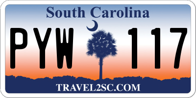 SC license plate PYW117