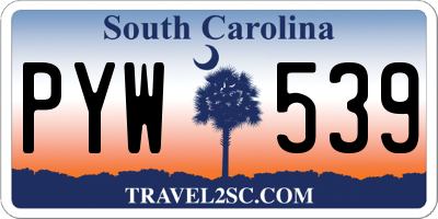SC license plate PYW539