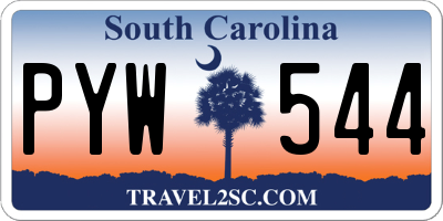 SC license plate PYW544