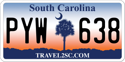 SC license plate PYW638