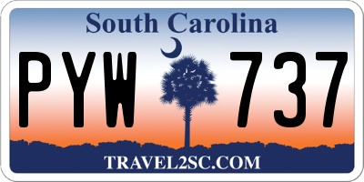 SC license plate PYW737