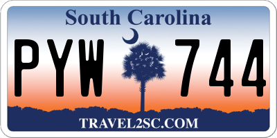 SC license plate PYW744